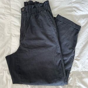 Universal Thread Charcoal Paper Bag Waist Trousers